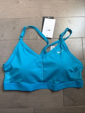 Nike Teal Blue Adjustable-Strap Sports Bra